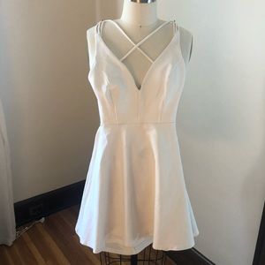 White Low Back Romper